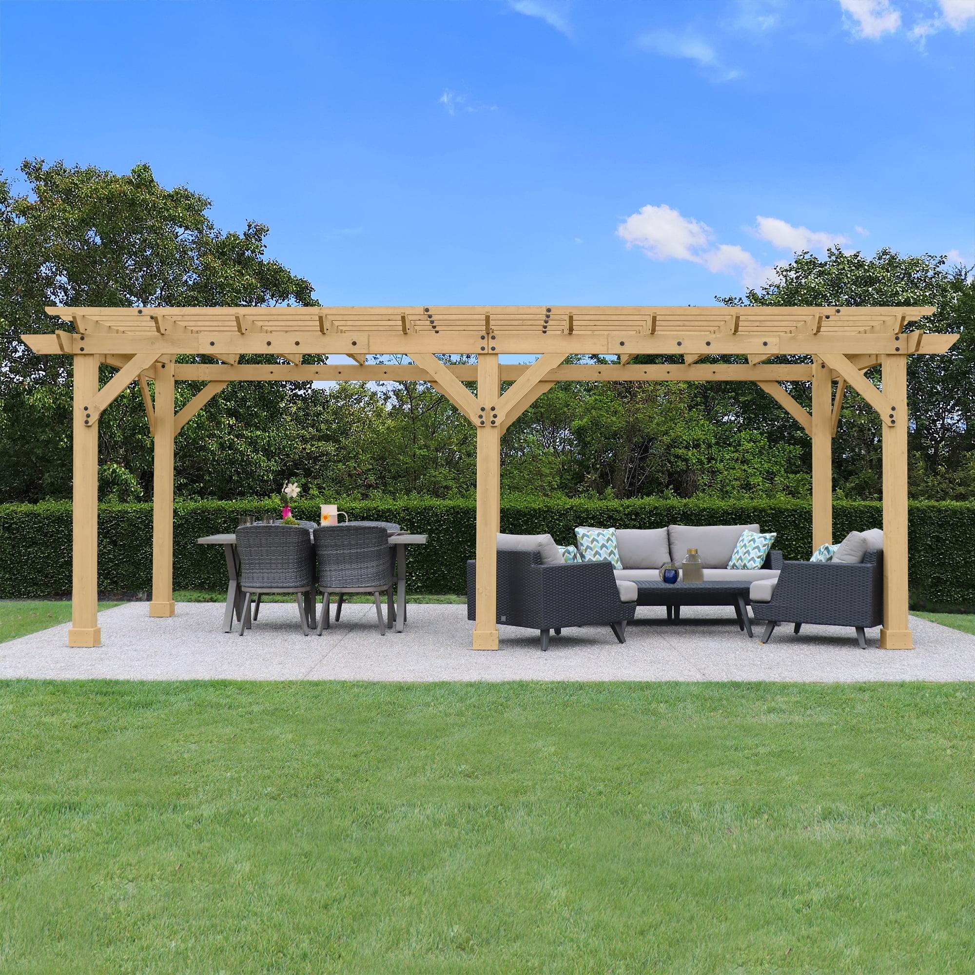 Meridian 10' x 22' Natural Cedar Outdoor Pergola