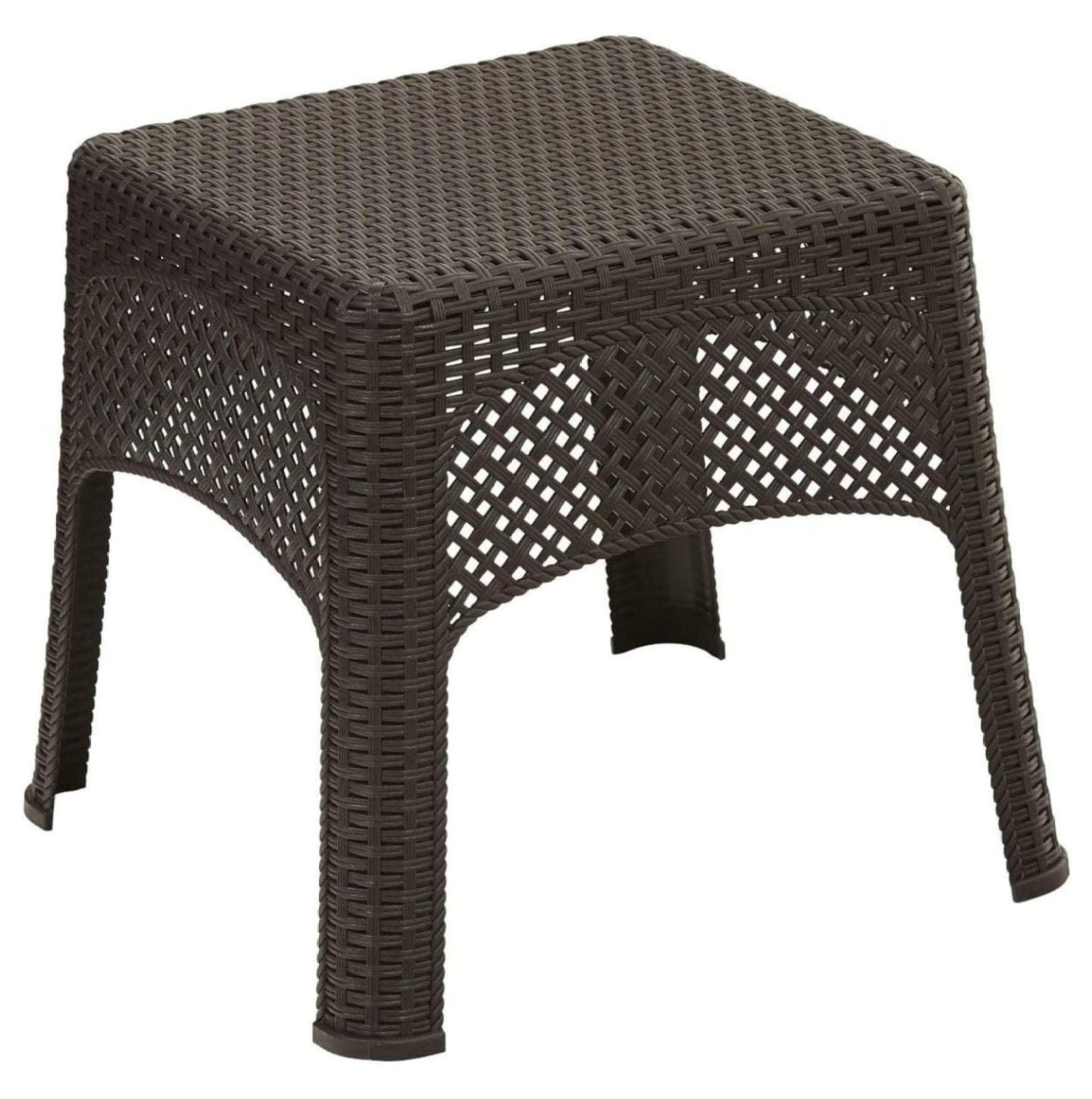 Square Glass Outdoor Side Table