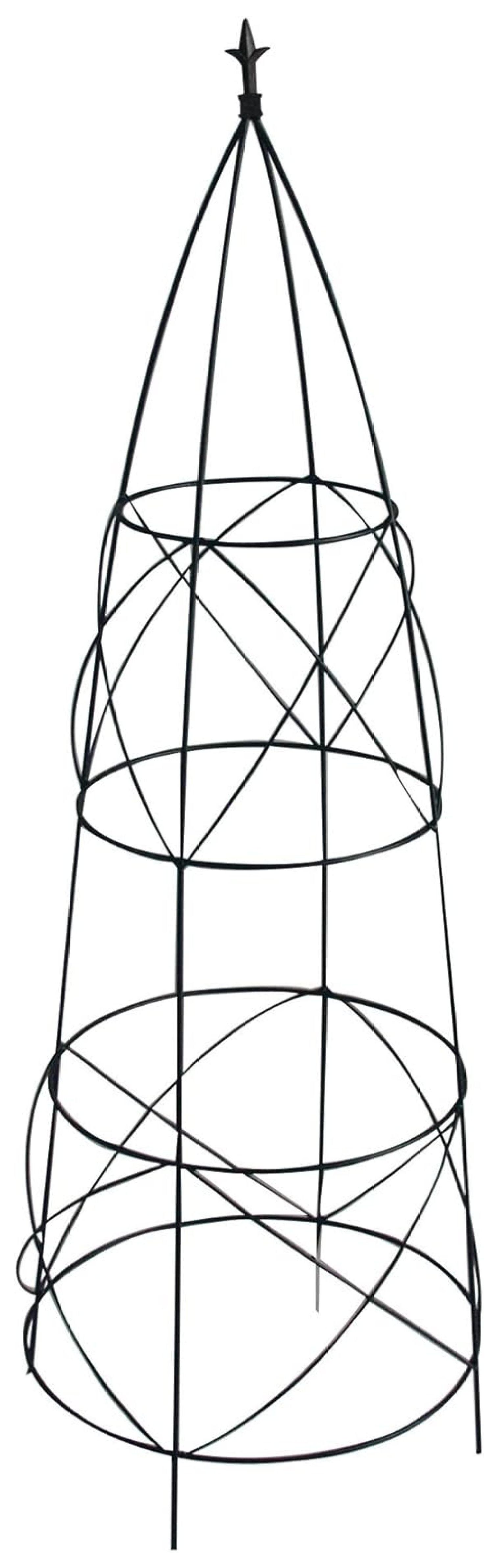 Alieon 89357 Circular Obelisk with Finial, Black, 36-Inch