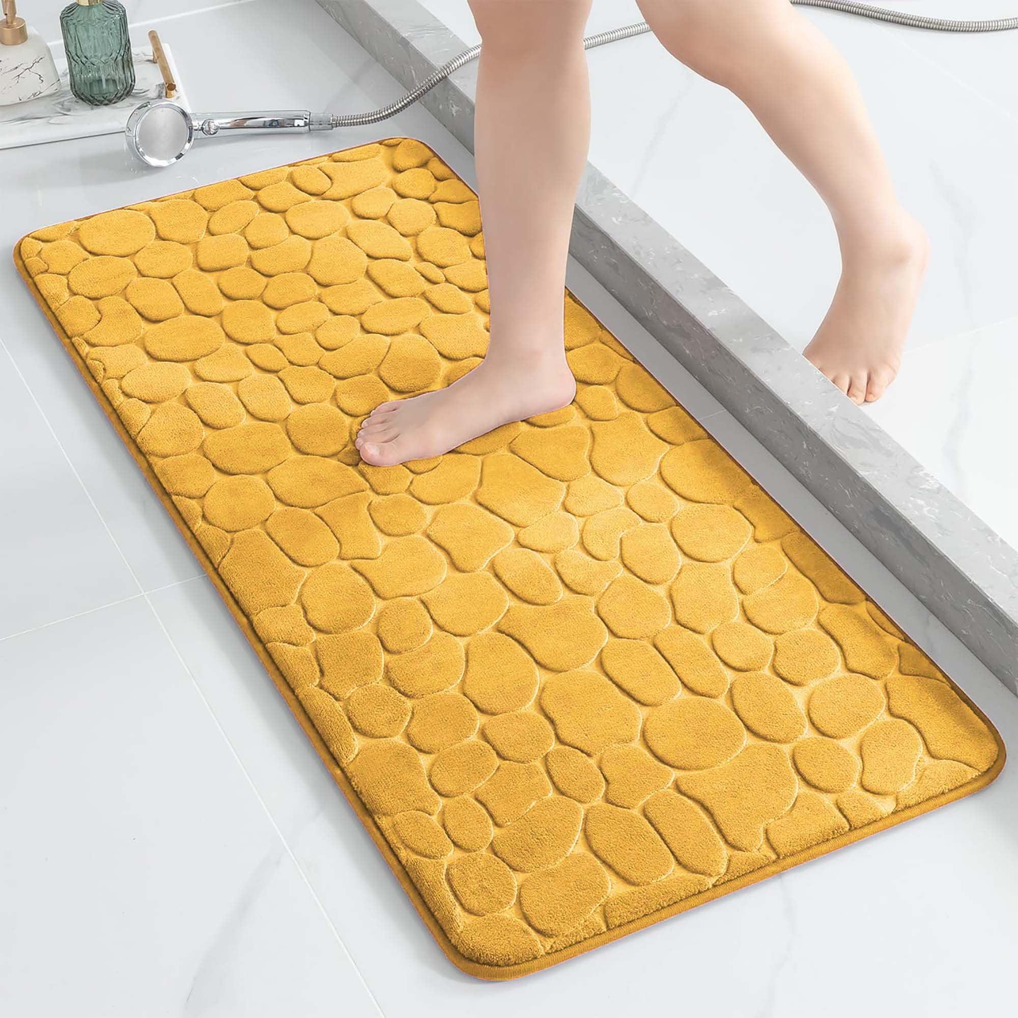 Evideco Pebble Runner Mat - Memory Foam - 48"L x 18"W for Kitchen, Bathroom and more