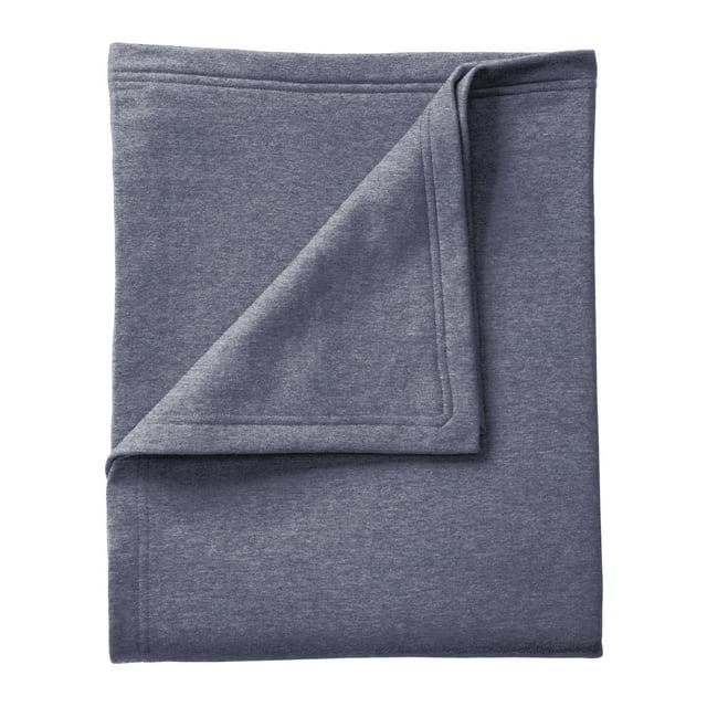 Port & Co Adult Unisex Plain Blanket Heather Navy One Size Fits All