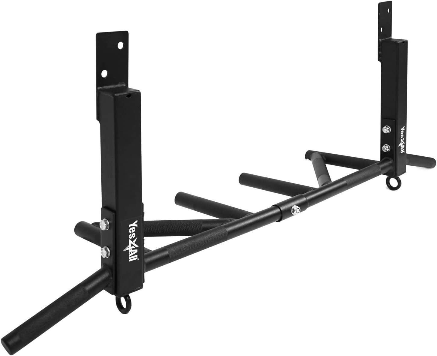 Heavy Duty Black Steel Multi-Grip Joist Mounted Chin Up Bar