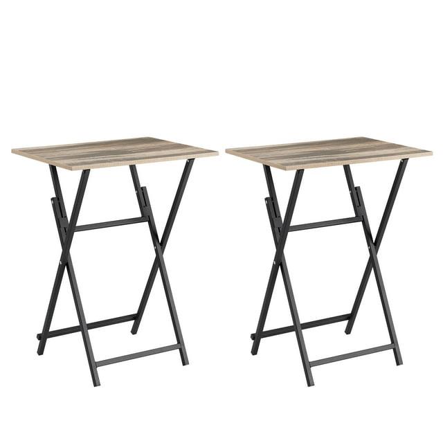 YesFashion 1pc/2pcs TV Tray Table, Snack Table Folding Dining Tray Easy Assembly, Space Saving, Stable And Durable Table for Small Space, Eating At Couch And Bed