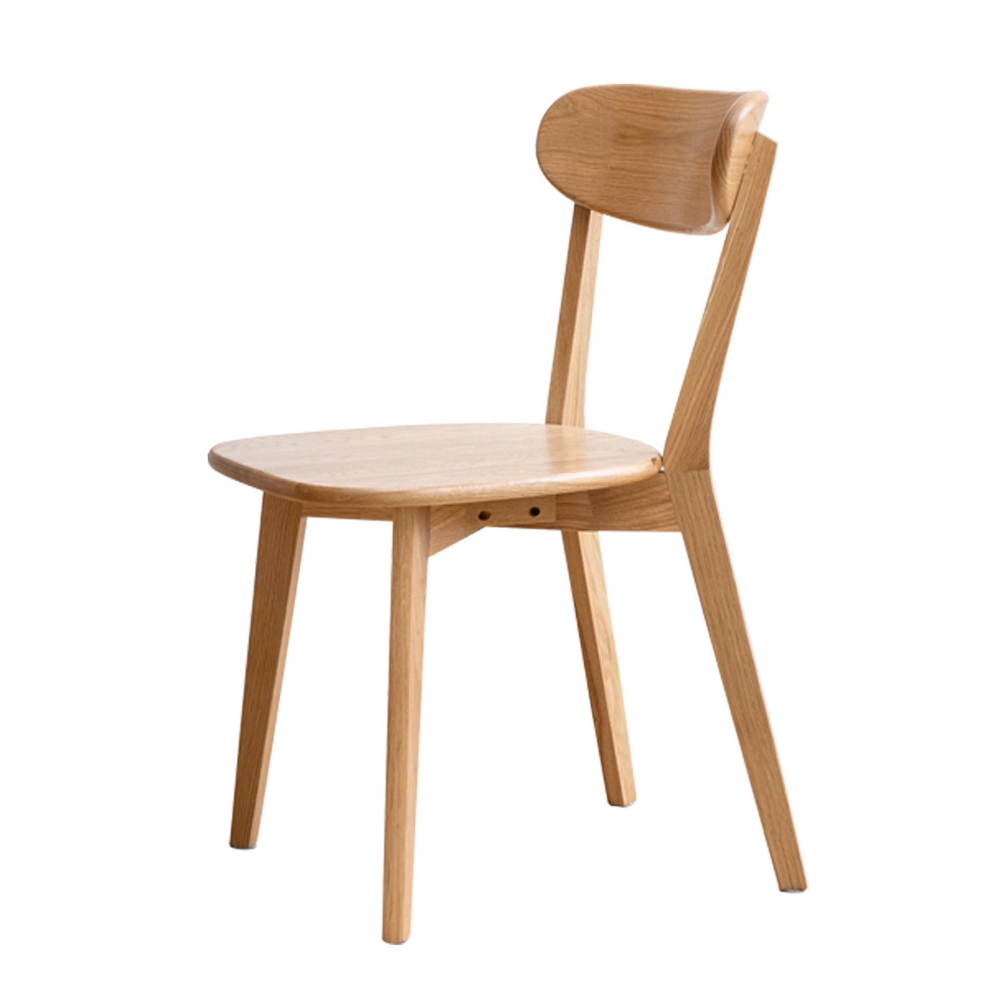 Resenkos Modern Farmhouse Wood Dining Chair with Oak Finish, Natural