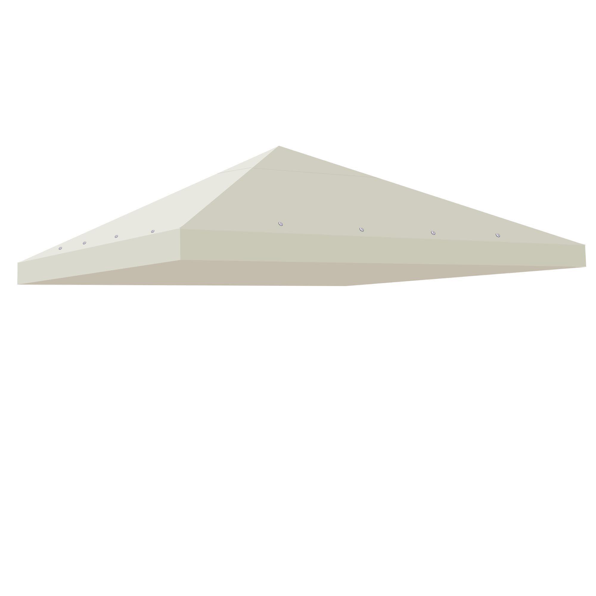 White Polyester 117'' x 117'' Gazebo Canopy Top Replacement