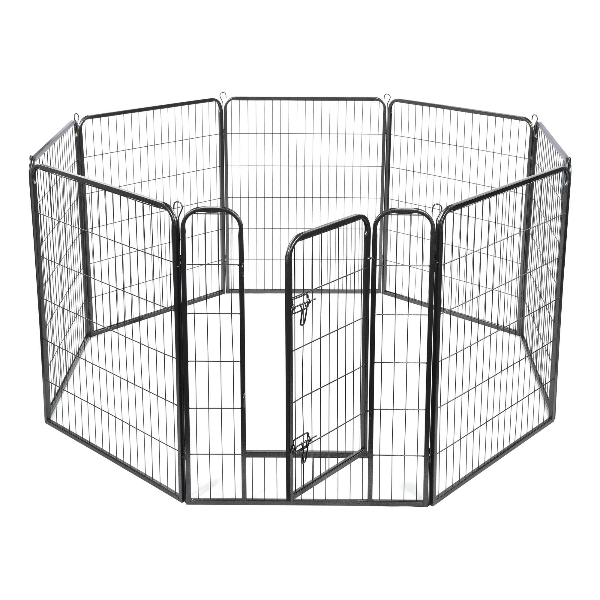 Heavy Duty Black Metal 40" Pet Playpen with Door