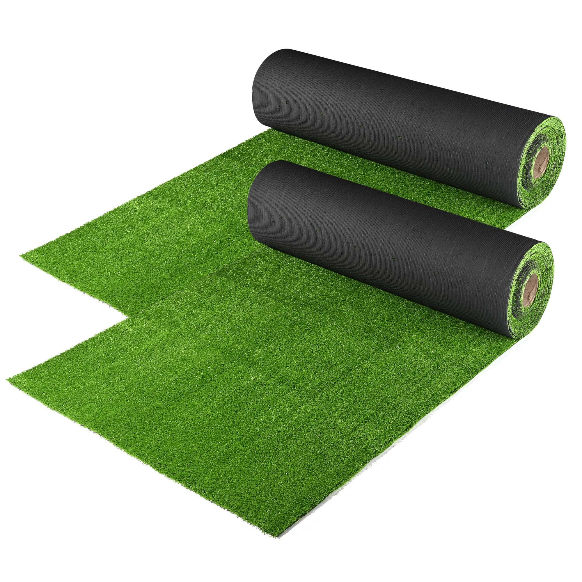 Yescom 65x3 ft Green Artificial Grass Mat for Pets and Outdoors, 2 Pack