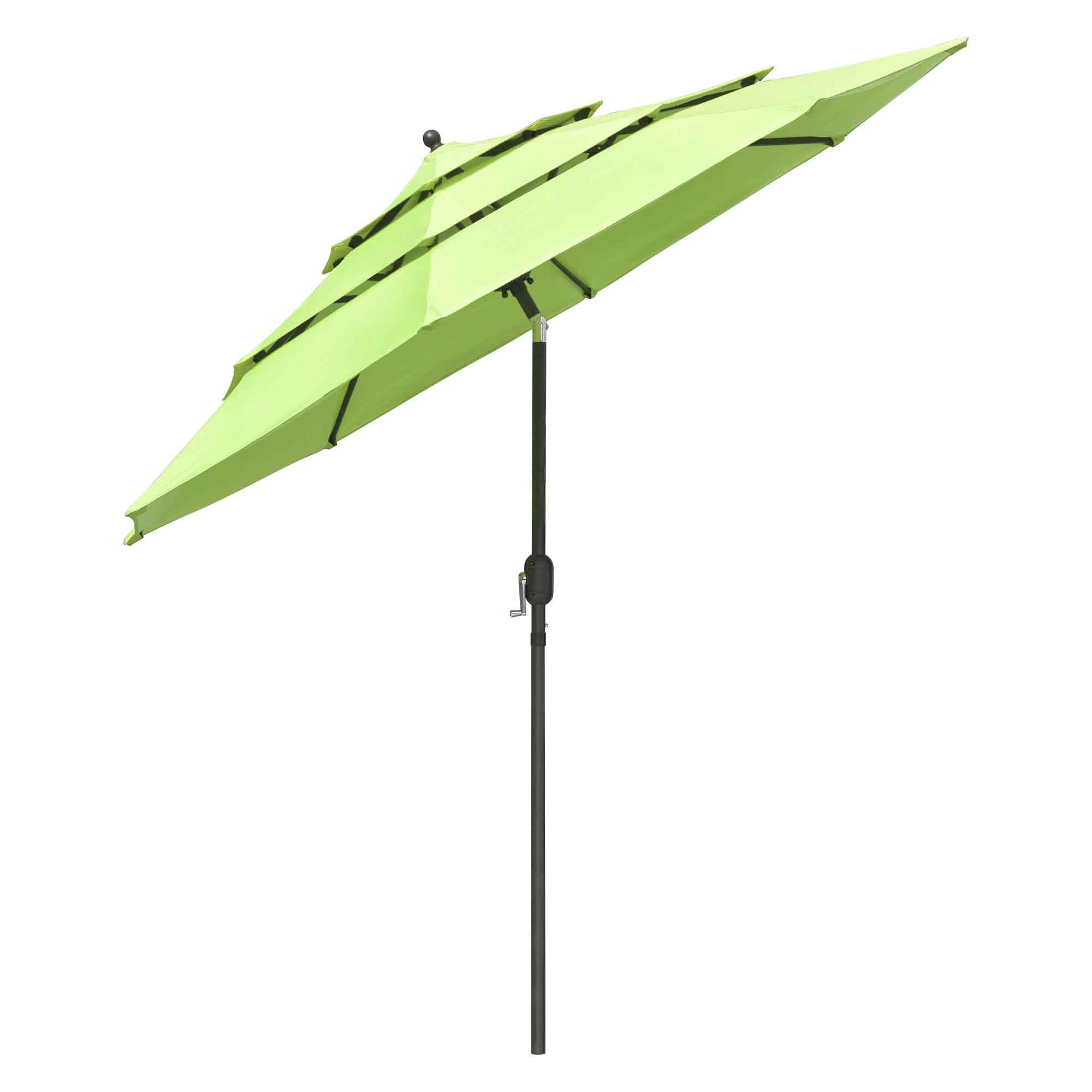 Neon Green 9 Ft Aluminum Market Patio Umbrella with Crank Tilt