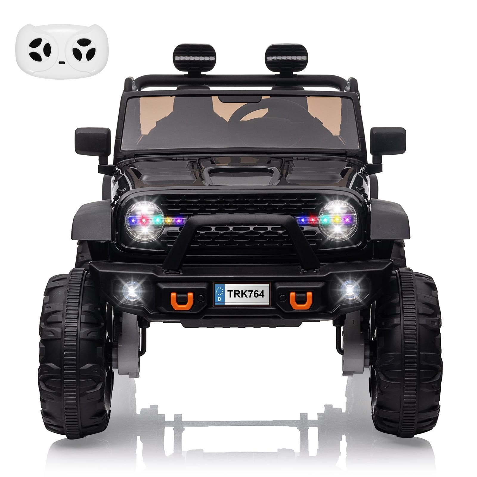 Yesfashion 24V Kids large Jeep 2 Seats SUV Ride on Car Ride on Truck with Remote Control, Electric 4*45W Motors Ride on Toys, with LED Light,Music,USB