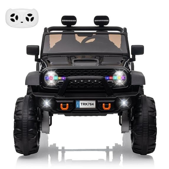 Yesfashion 24V Kids large Jeep 2 Seats SUV Ride on Car Ride on Truck with Remote Control, Electric 4*45W Motors Ride on Toys, with LED Light,Music,USB