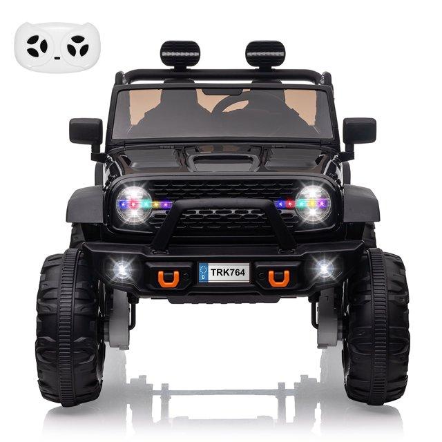 Yesfashion 24V Kids large Jeep 2 Seats SUV Ride on Car Ride on Truck with Remote Control, Electric 4*45W Motors Ride on Toys, with LED Light,Music,USB