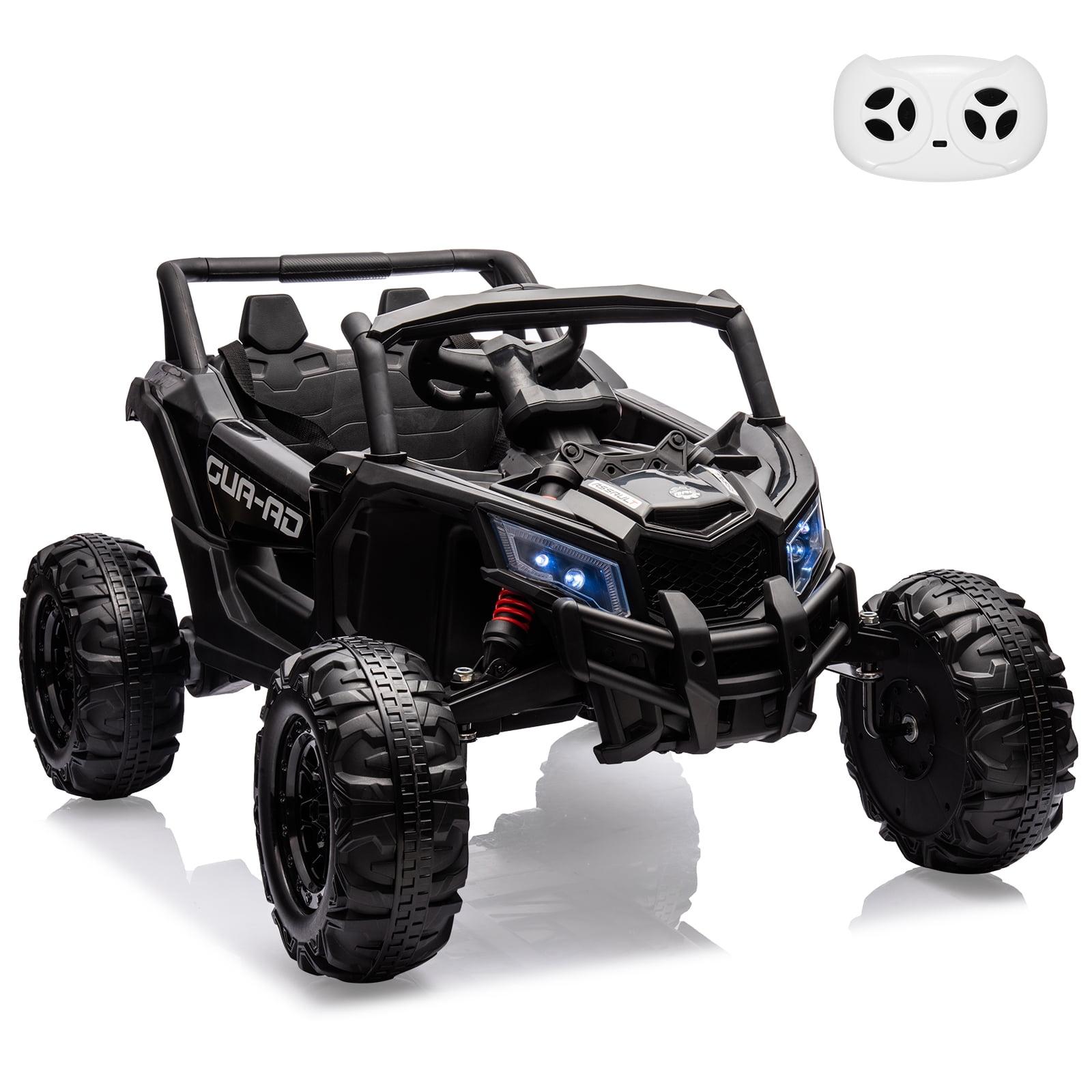 Yesfashion Ride on UTV Car, 24V Battery Powerd Electric Off-Road UTV Car w/Remote Control, 200W Motor, Spring Suspension, Music, LED Lights, Ride on Car