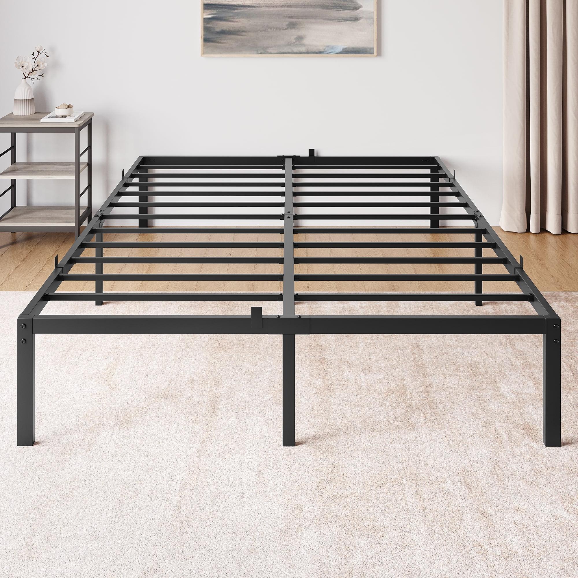 Bed Frame, 14 Inch Heavy Duty Metal Platform Bed Frame With Steel Slat Support