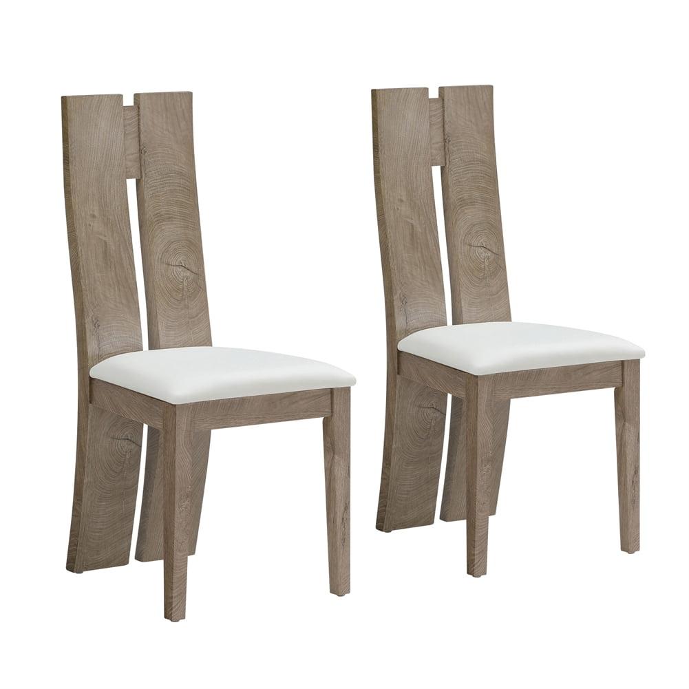 Yesurprise Dining Chair Set of 2, Classic Upholstered Accent Dining Chair, Wooden Back Armless Side Chairs with Wood Legs for Living Room Bedroom Outdoor Lounge