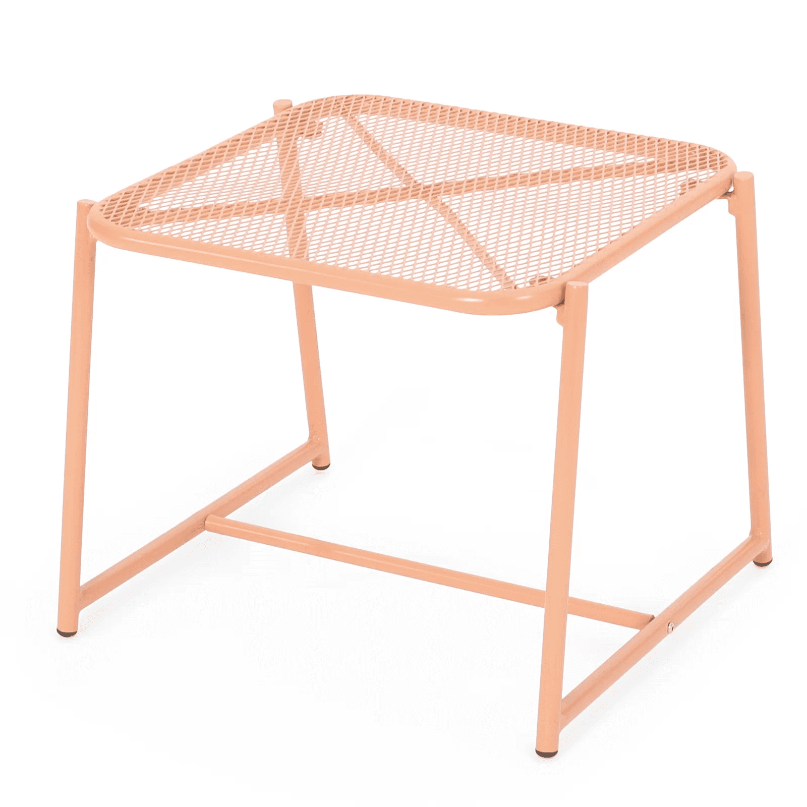 Outdoor Picnic Folding Table, Portable Patio Picnic Table For Grilling Camping, Lightweight Metal BBQ Side Table Orange