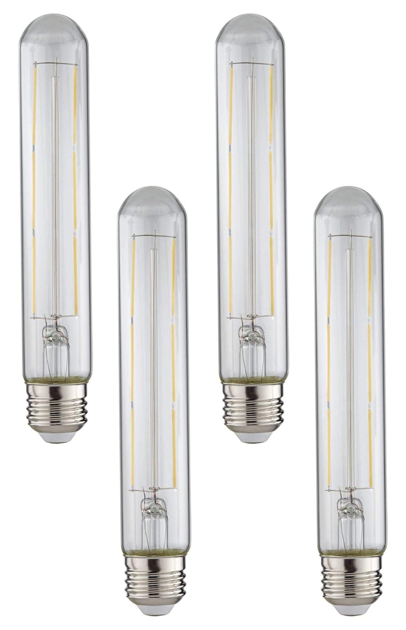 Clear Dimmable LED Short Tubular Bulbs 4-Pack