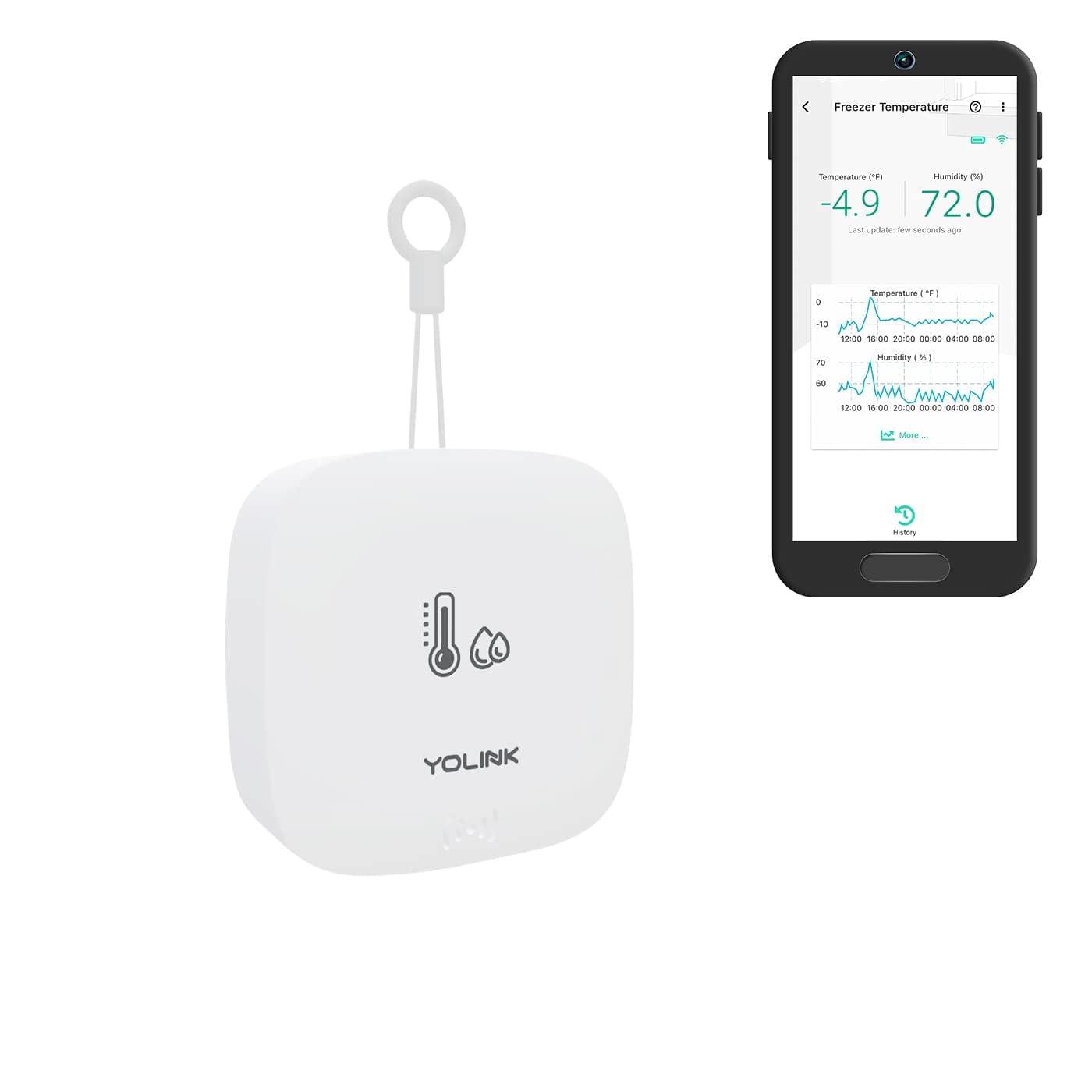 YoLink White Wireless Outdoor Temperature and Humidity Sensor