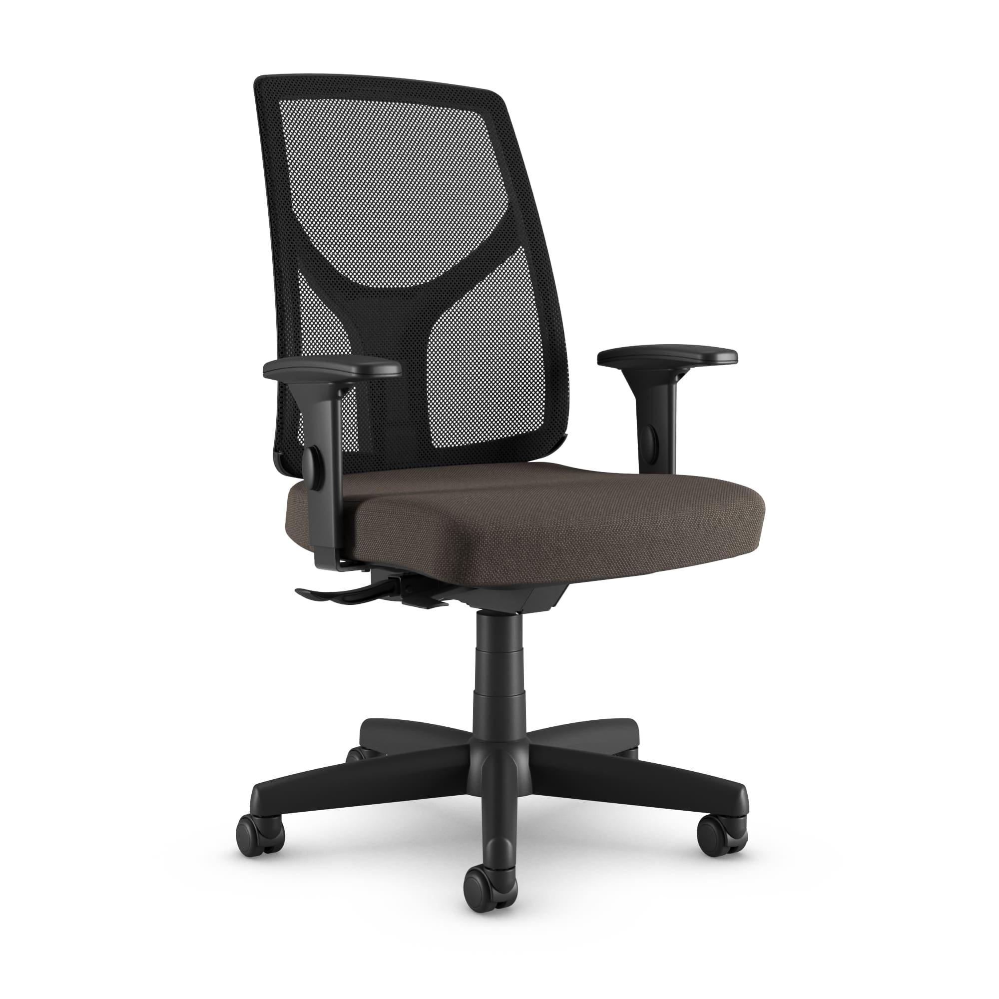 ErgoFlex Adjustable Black Mesh Task Chair with Lumbar Support