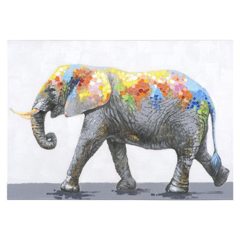 Yosemite Home Decor ARTAFF0122 Dazzling Elephant Décor, Multicolor