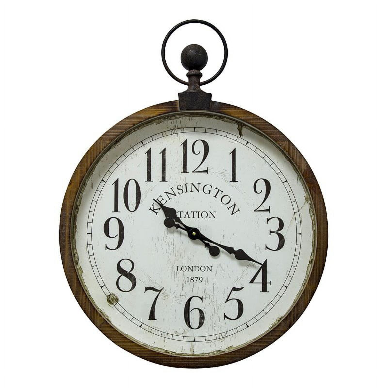 Yosemite Home Decor Kensington Station Pocket Watch Style Wall Clock