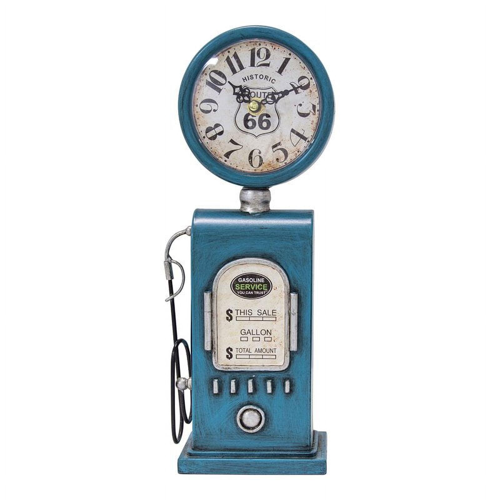 Yosemite Home Decor Route 66 Blue Table Top Clock