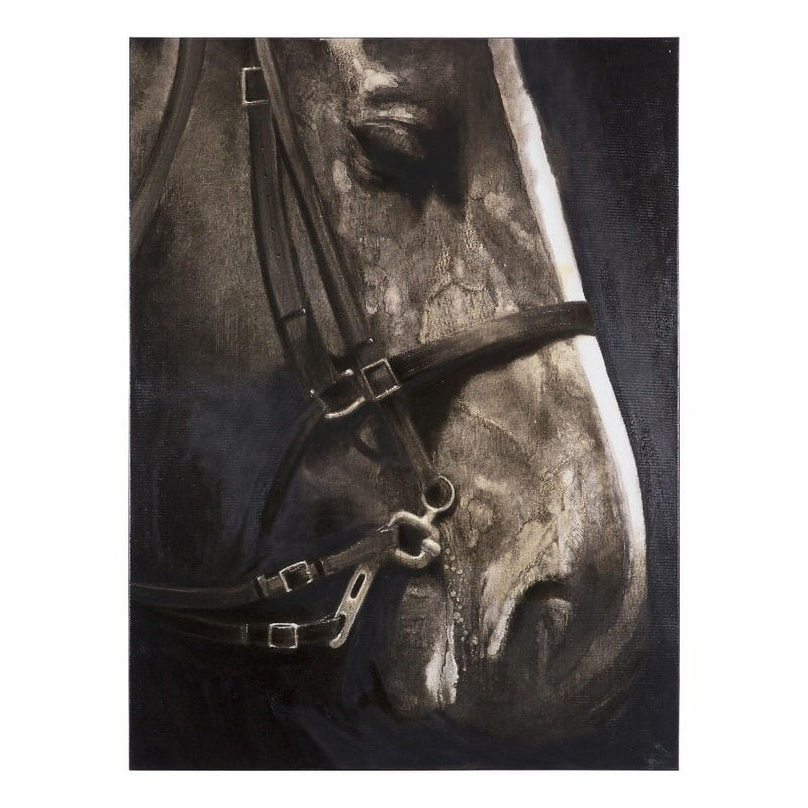 Equestrian Grace Acrylic Horse Portrait on Canvas