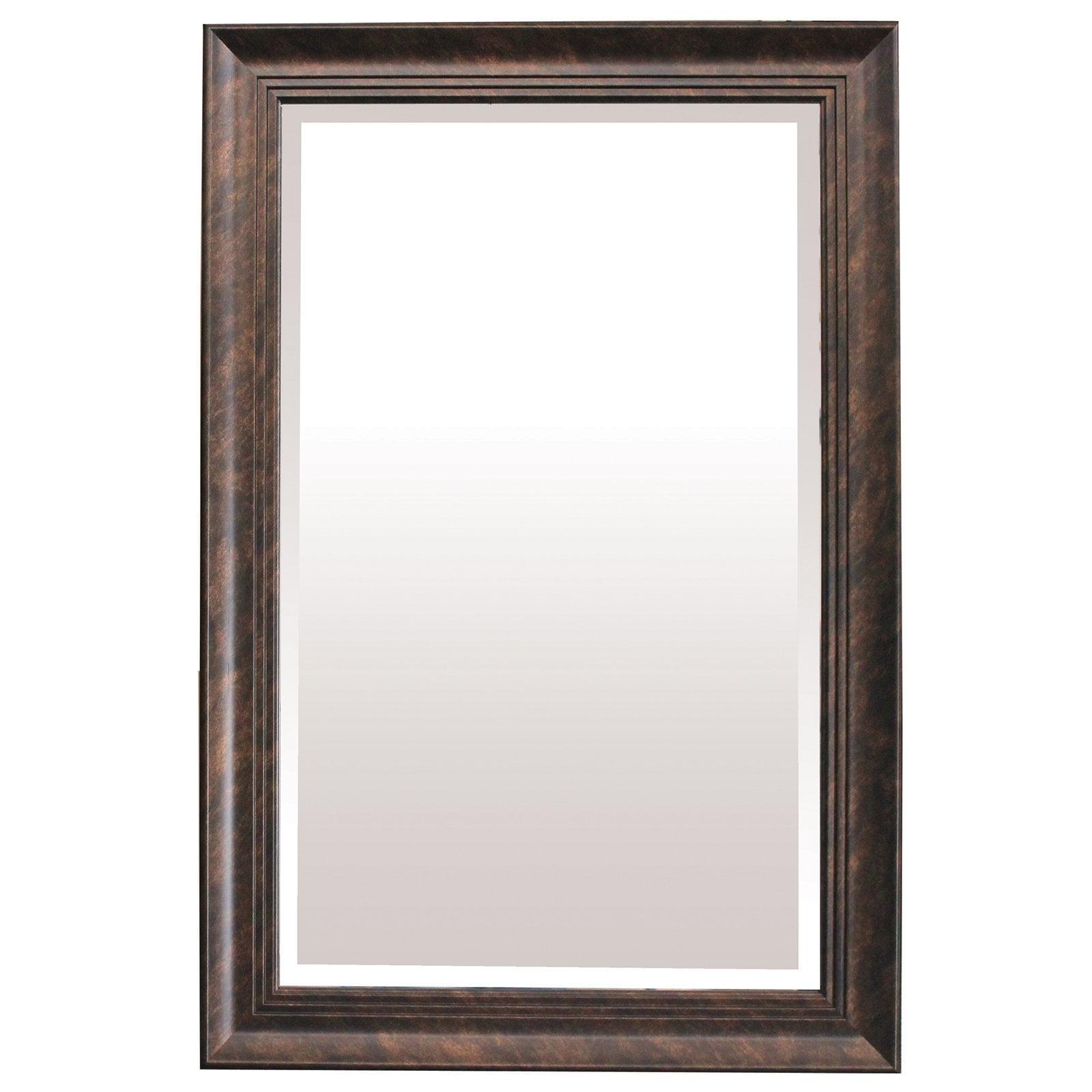 Elegant Rectangular Dark Bronze Framed Mirror 31"x43"