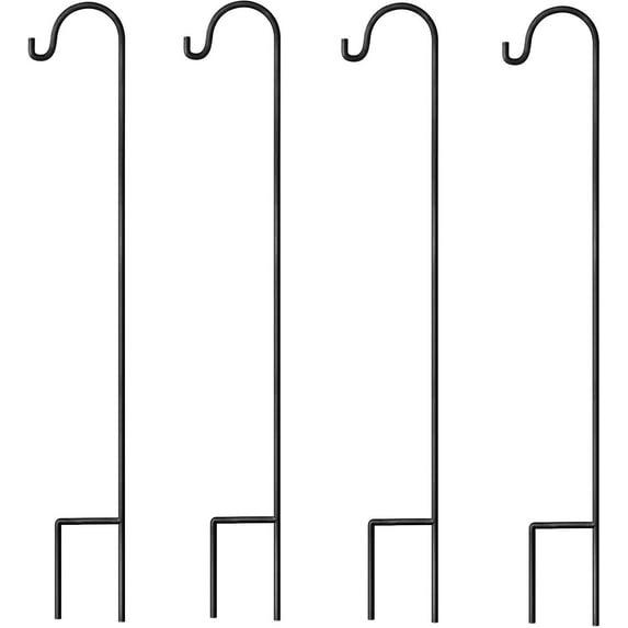 Sorbus Set of 4 Shepherds Hooks for Outdoor - Extendable Garden Stakes for Plants, Lights, Lanterns, Flower Baskets, and More