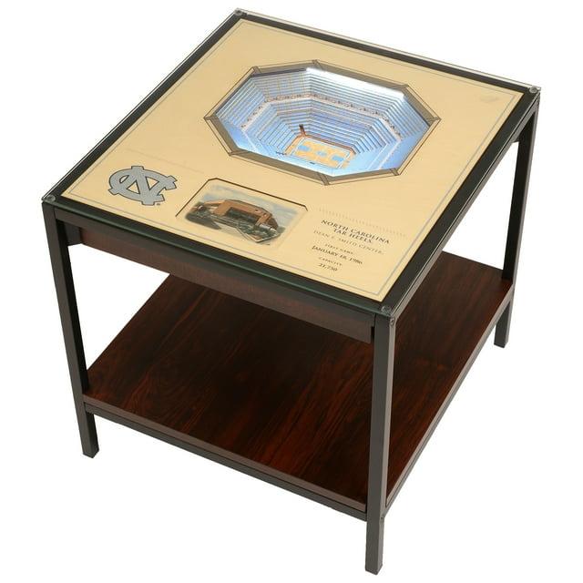 YouTheFan Glass Top End Table