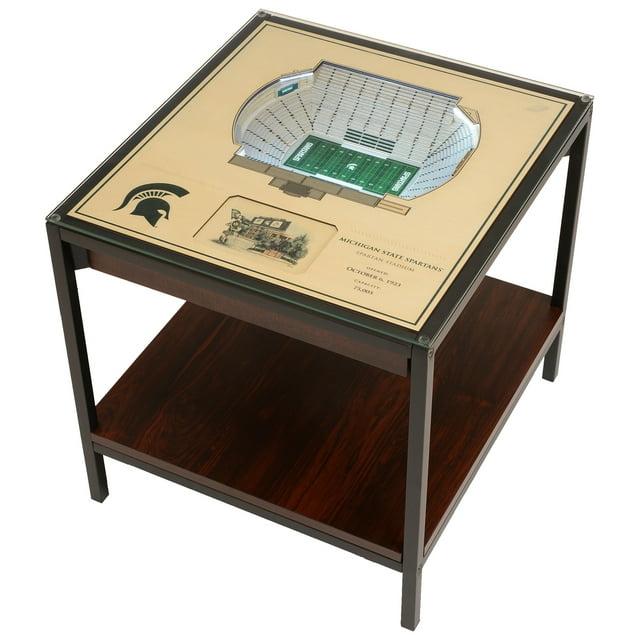 YouTheFan Glass Top End Table
