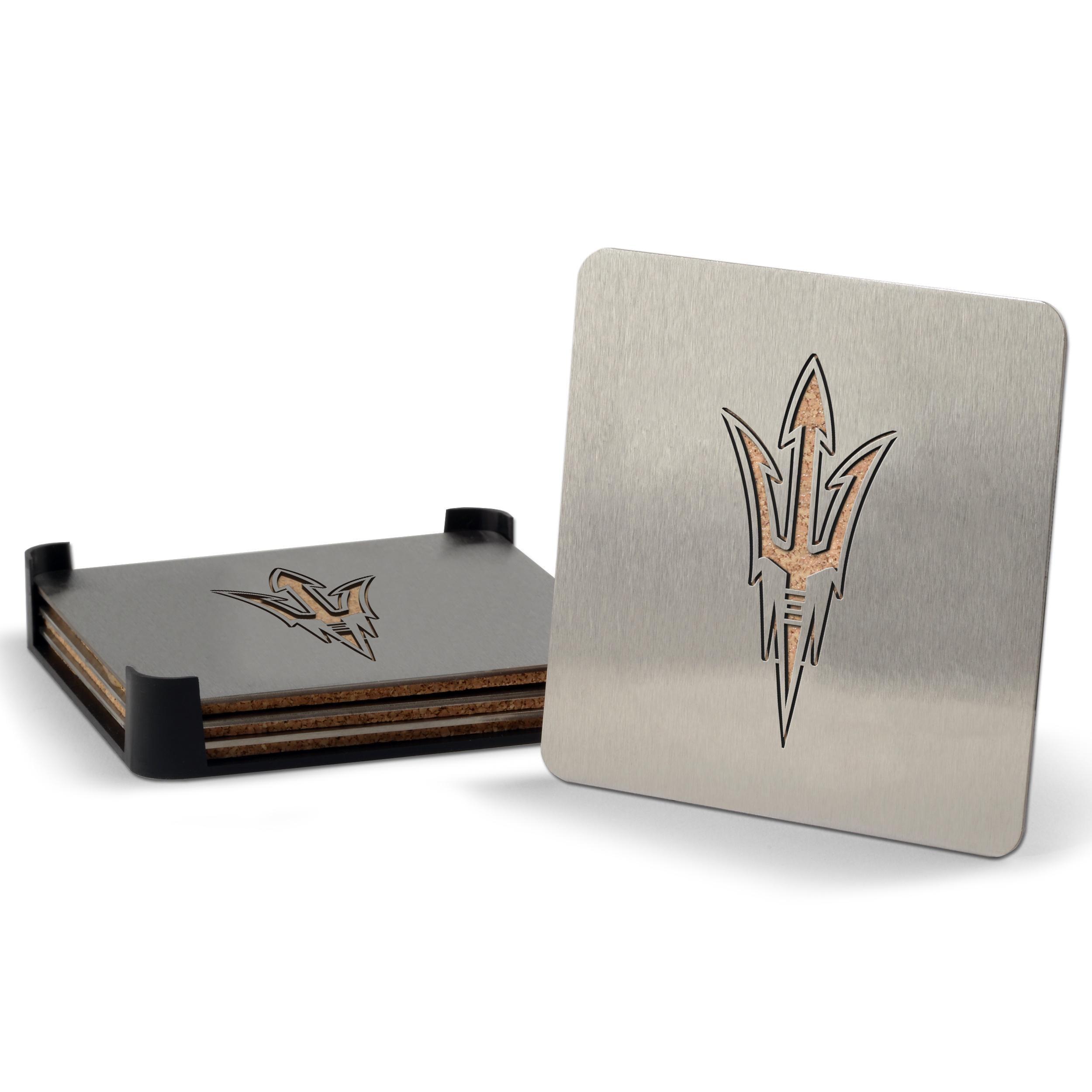 Arizona State Sun Devils Stainless Steel Beverage Coaster Set