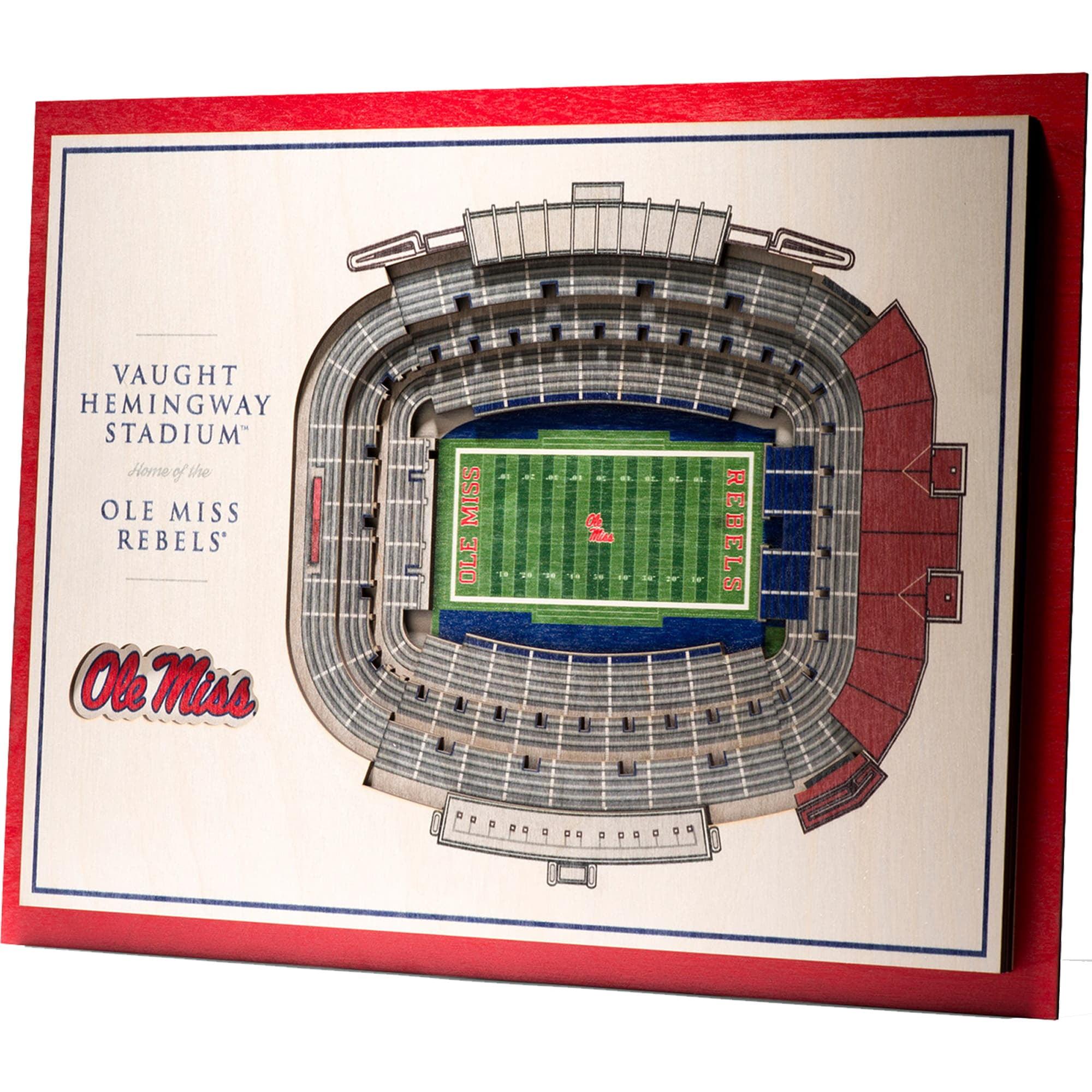 NCAA Ole Miss Rebels 5-Layer Stadium 3D Wall Art
