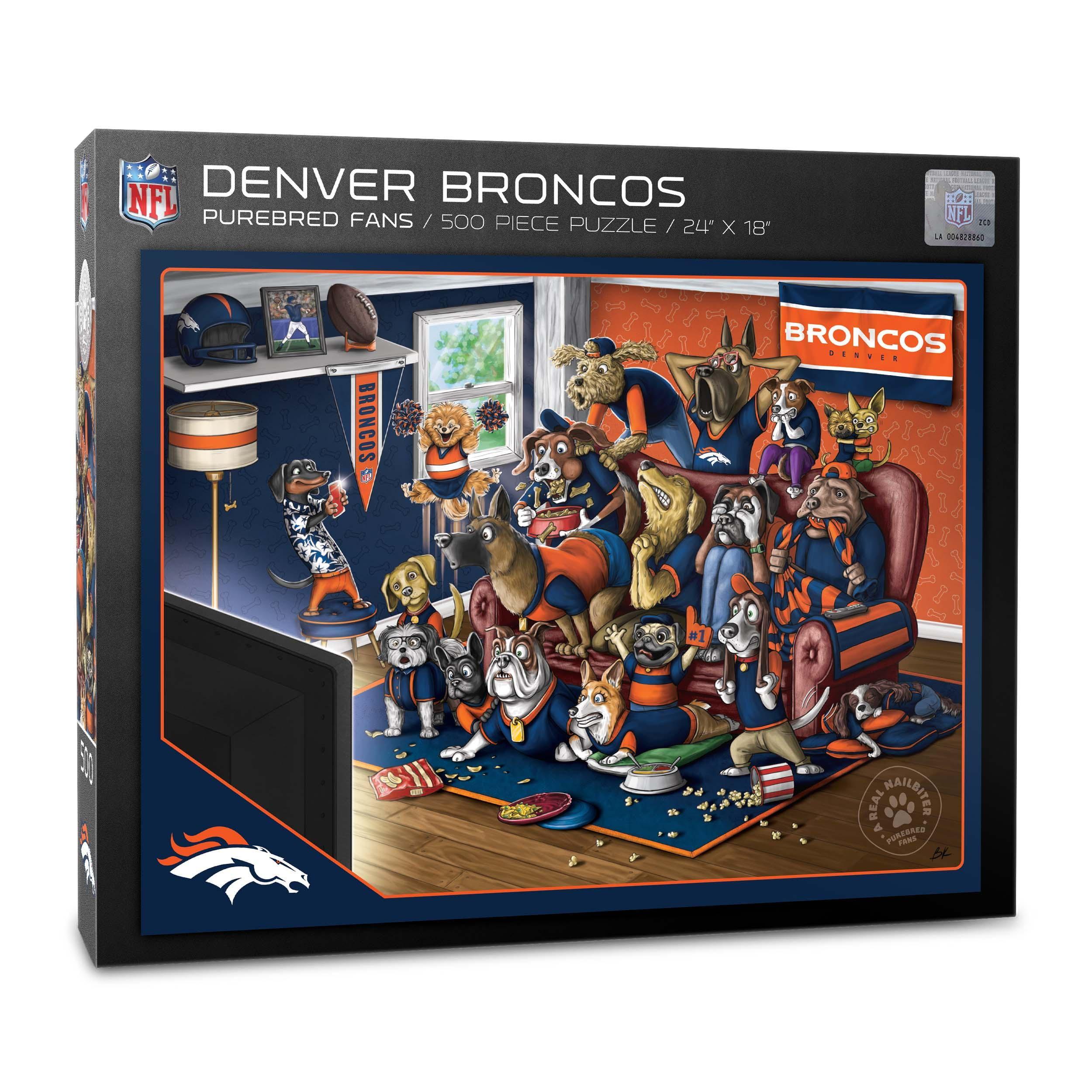 Denver Broncos Purebred Fans 500-Piece Puzzle