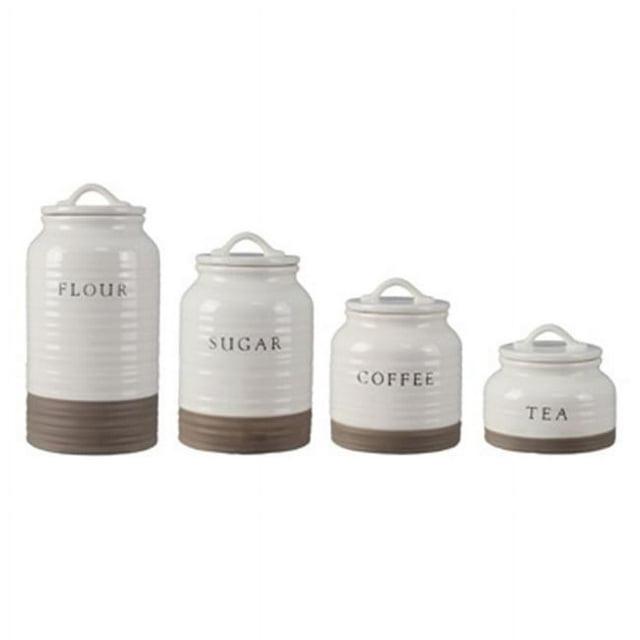 Love Happy Creations LLC Ceramic / Porcelain Canister - Set of 4 (Set of 4)