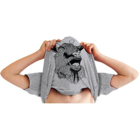 Youth Ask Me About My Goat Funny Animal Flip Shirt Cool Disguise Tee for Kids - Crazy Dog Youth T Shirt Light Grey XL