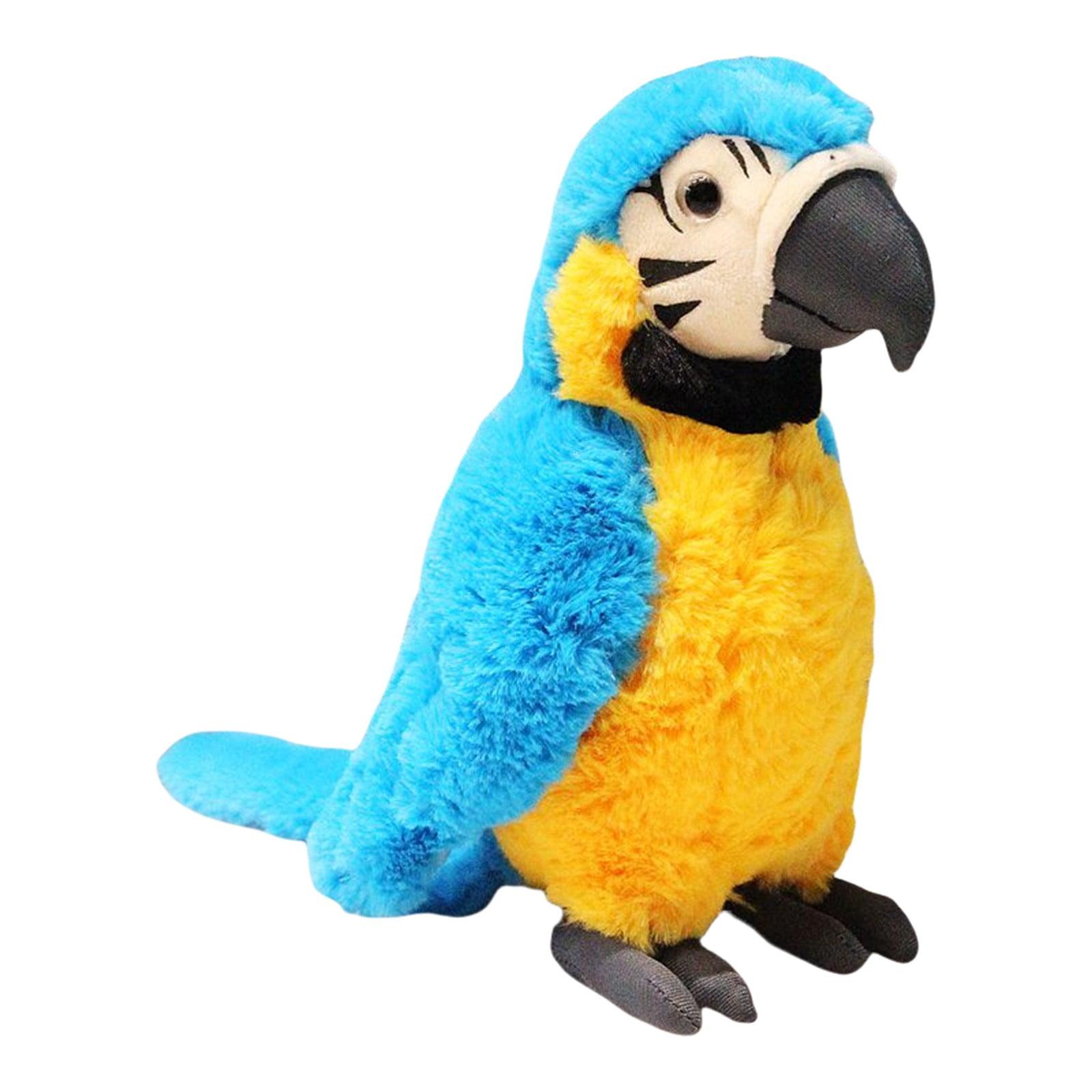 Coollooc The Petting Zoo Macaw Stuffed Animal, Gifts for Kids, Wild Zoo Animals, Blue Macaw Parrot Plush Toy 9.8 inches