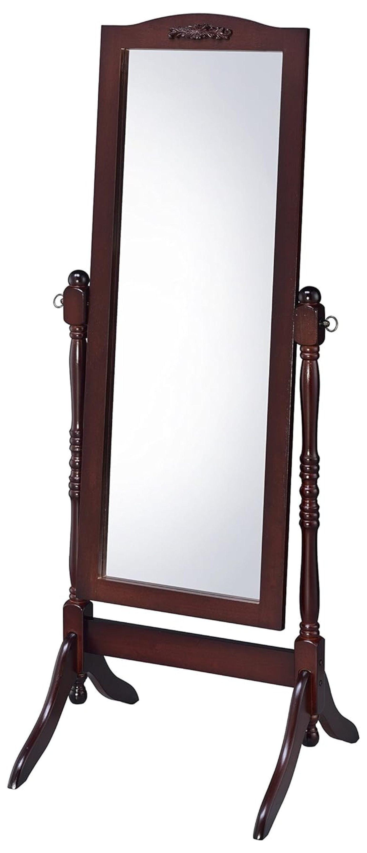 Victoria Walnut Full-Length Freestanding Cheval Mirror