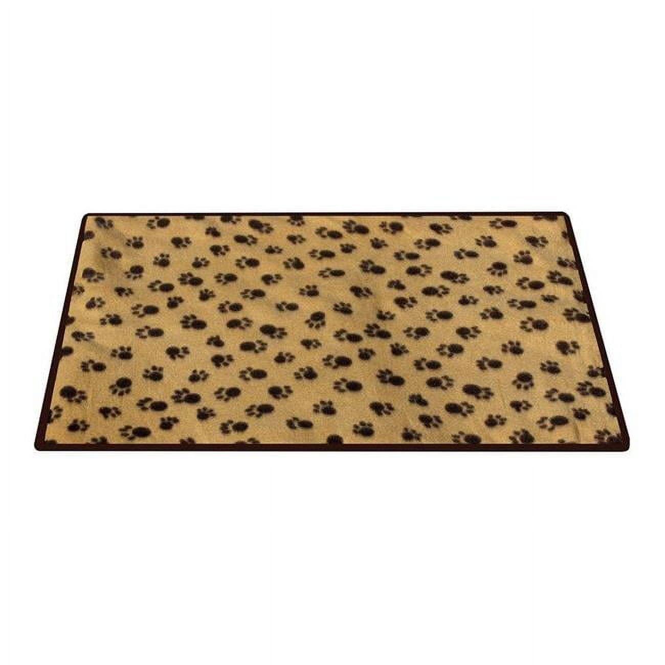 Yellow Paw Print Waterproof Dog Fleece Blanket