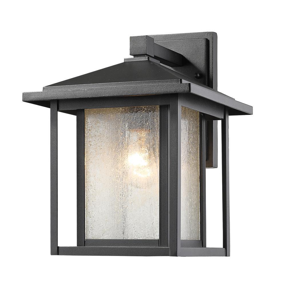 Annex Black Glass Outdoor Mini Pendant Light