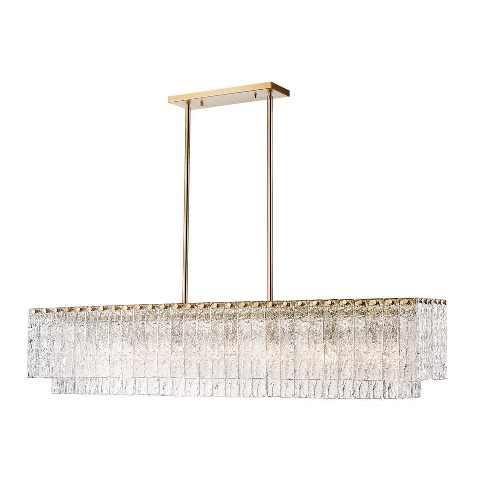 Z-Lite Glacier 7 - Light Island Pendant Light in  Modern Gold