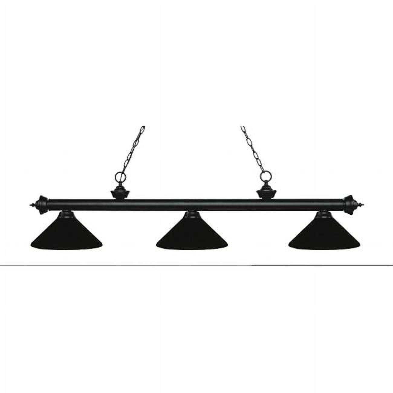 Z-Lite Riviera 3 - Light Island Pendant Light in  Matte Black