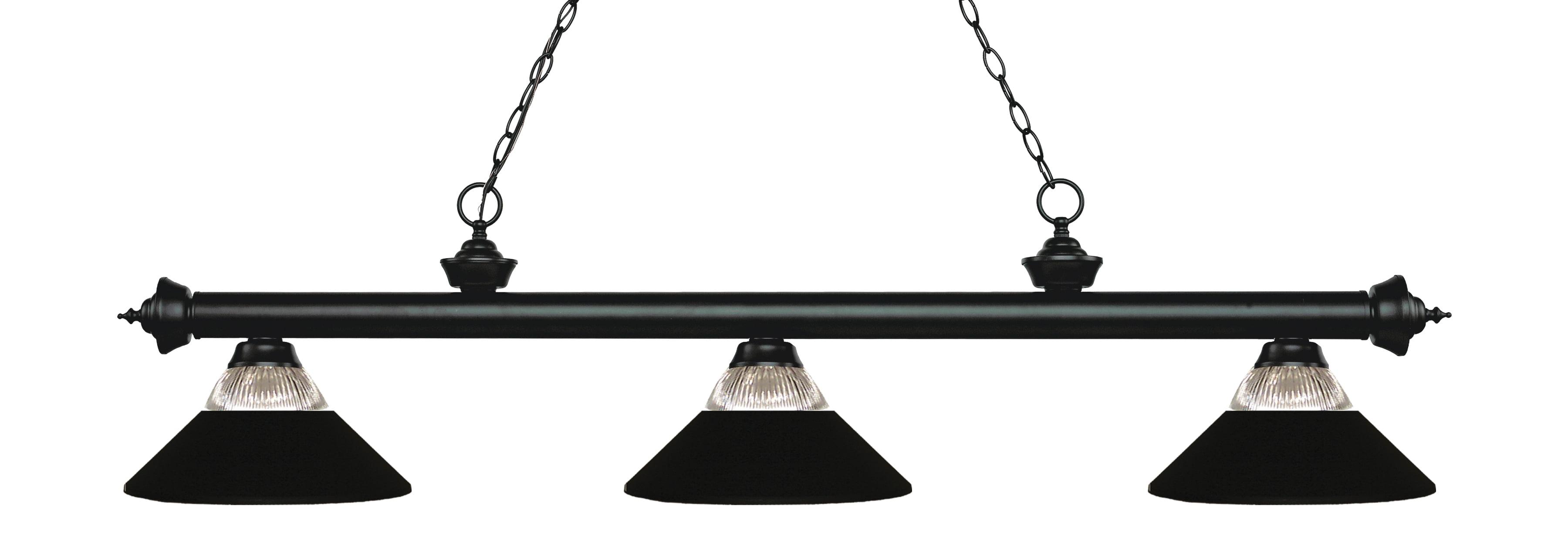 Z-Lite Riviera 3 - Light Island Pendant Light in  Matte Black