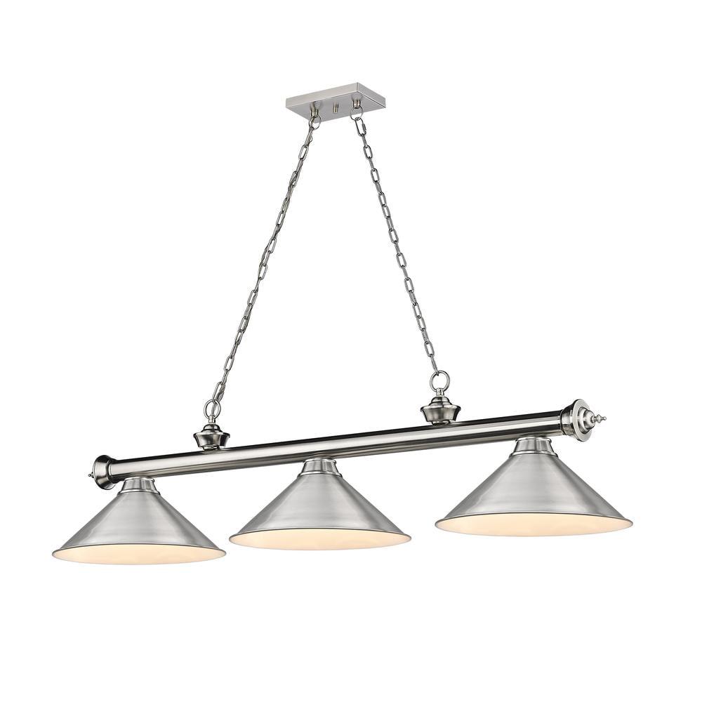 Polished Nickel and Crystal 6-Light Chandelier