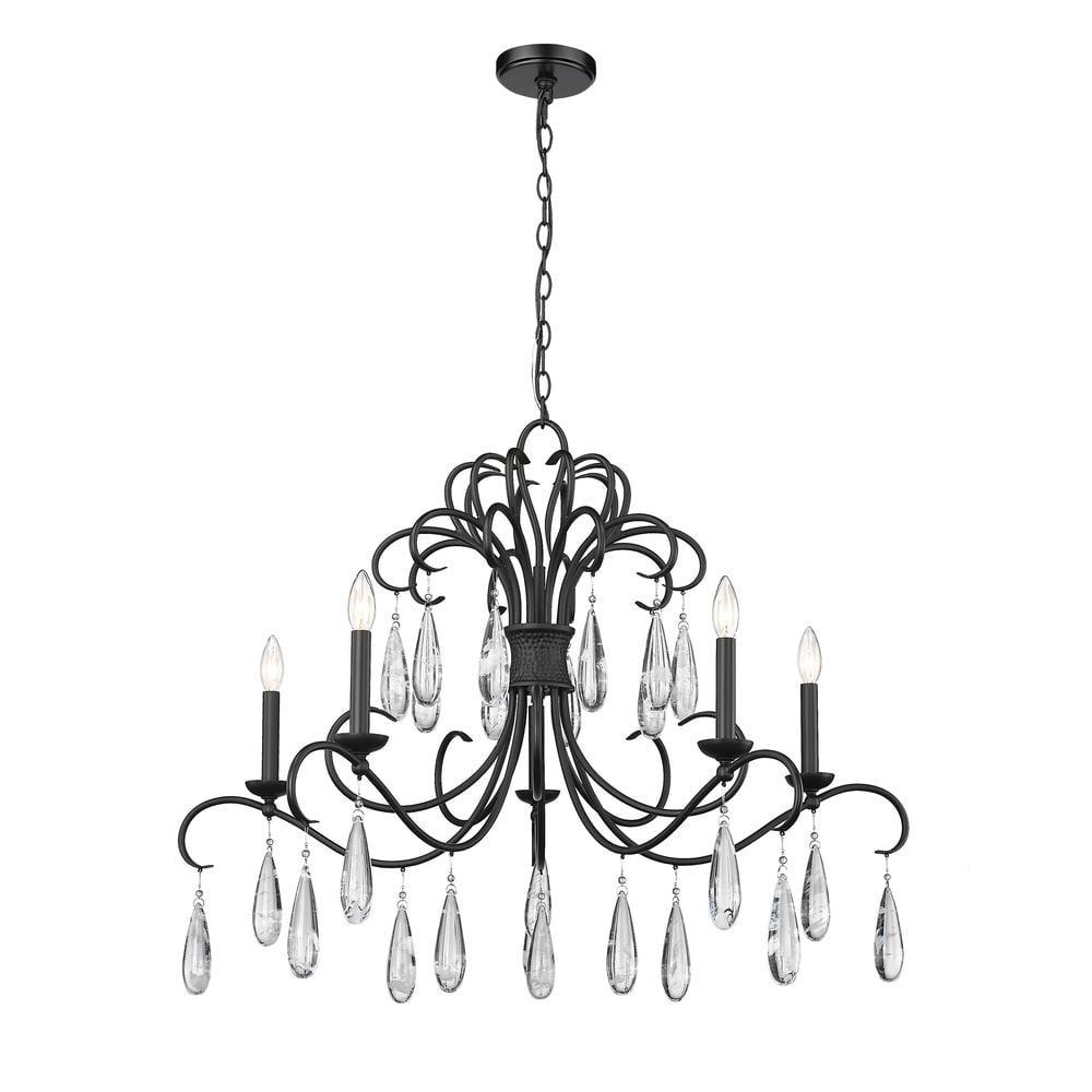 Z-Lite Amara 5 - Light Chandelier in  Matte Black