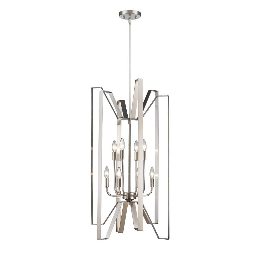 Marsala Brushed Nickel 8-Light 36" Modern Pendant