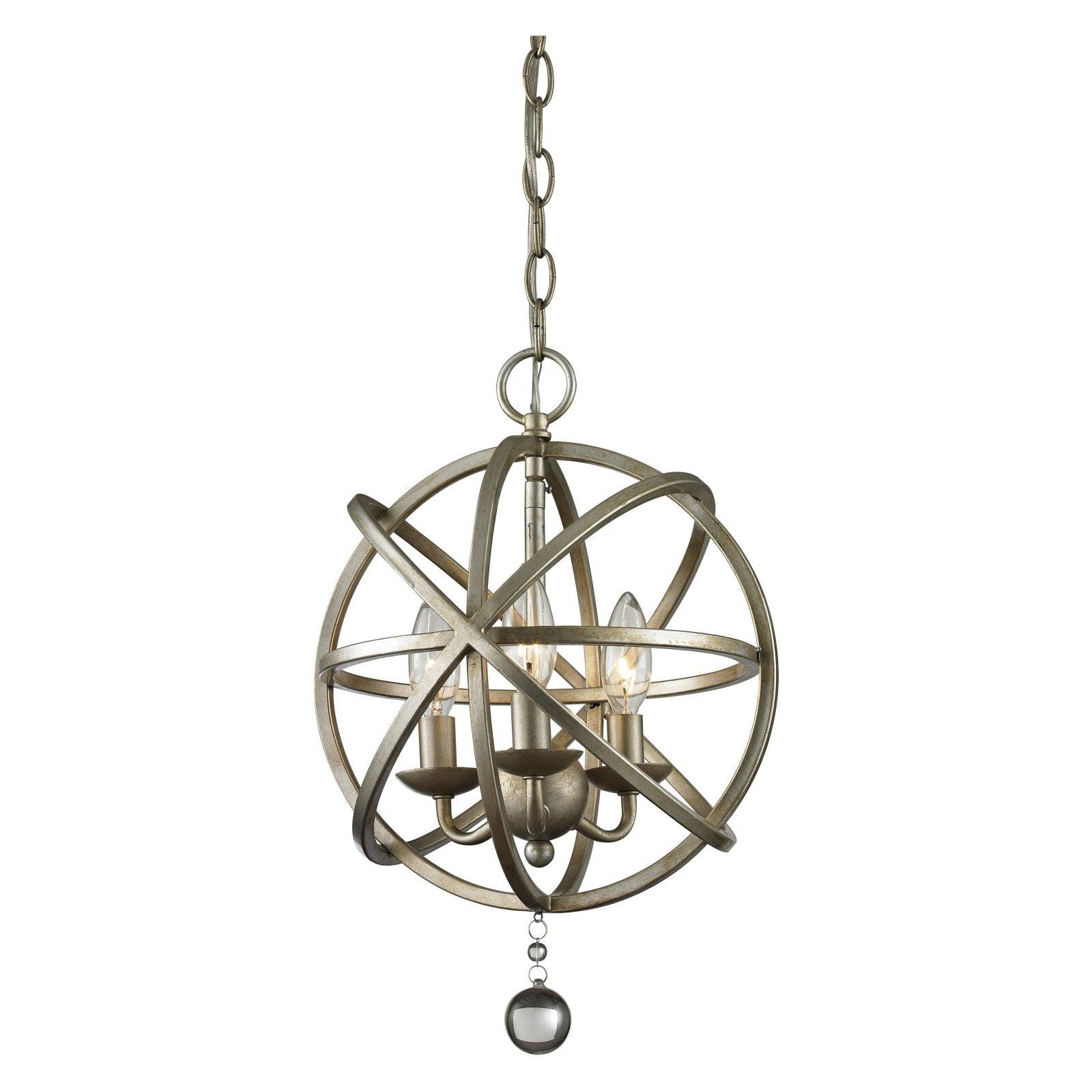 Acadia 17" Silver Crystal Mini Chandelier