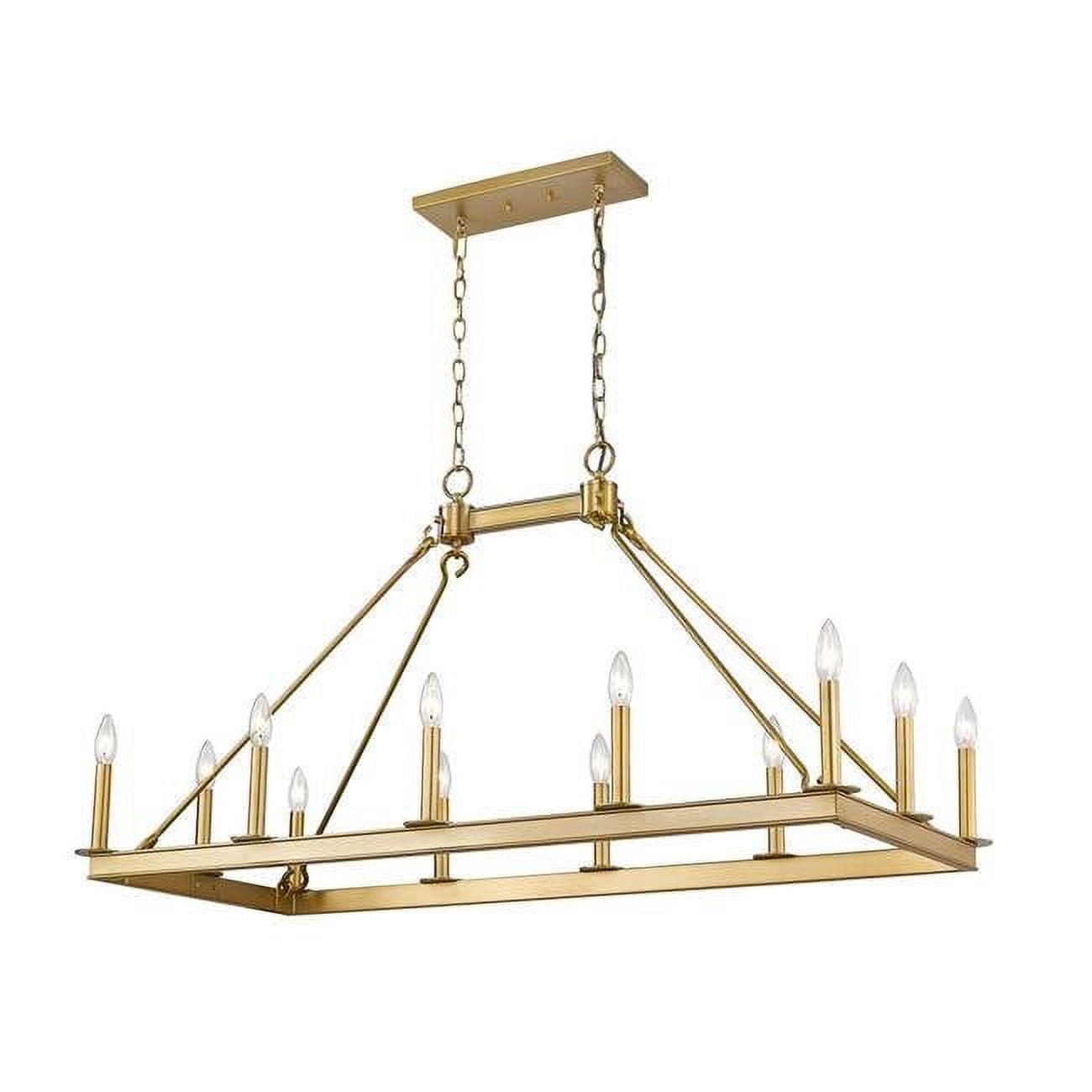 12 Light Island/Billiard In Linear Style 20 Inches Wide By 25 Inches High-Olde Brass Finish Z-Lite 482-12L-Obr