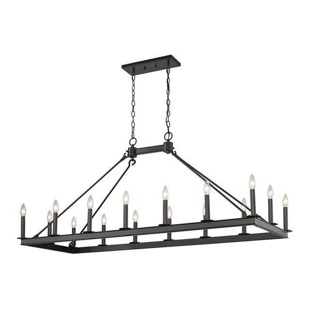 Z-Lite Barclay 16 - Light Chandelier in  Matte Black