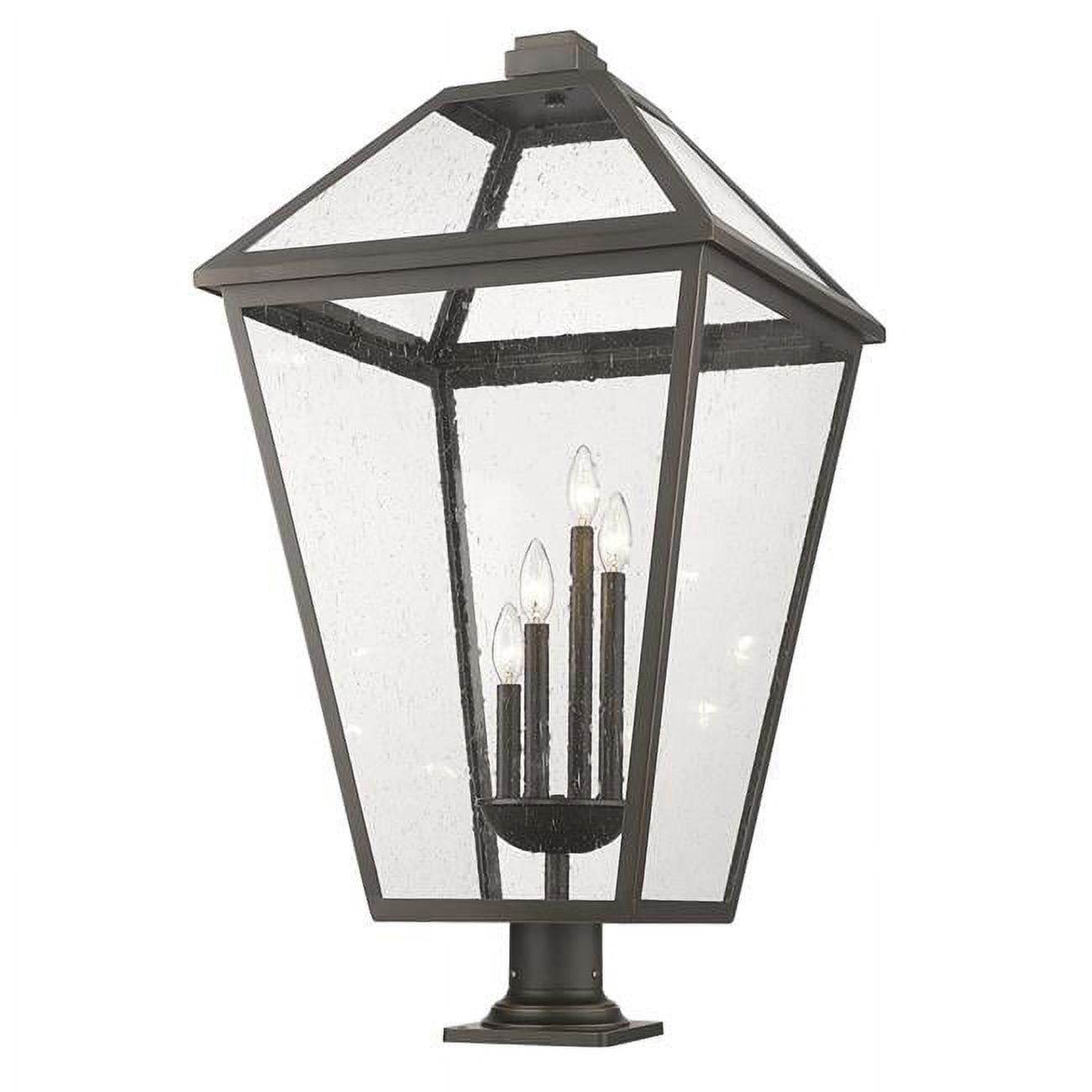 Talbot Oil Rubbed Bronze 4-Light Outdoor Pier Mount Lantern