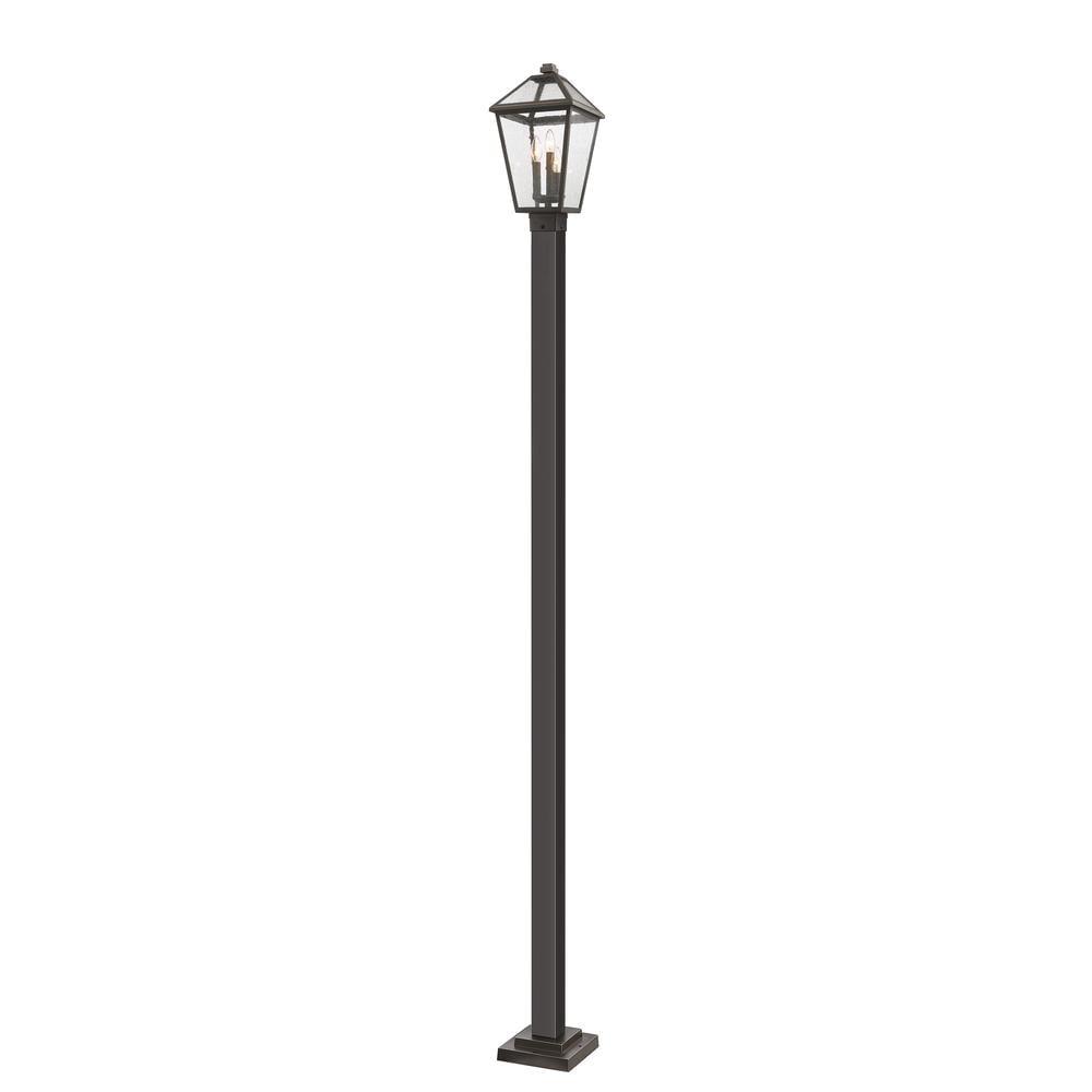 Barwick Black Glass LED Outdoor Pier Mount Light